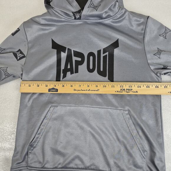 TapouT WWE Gray Logo Pullover Hoodie Youth Size 12 - Picture 3 of 8